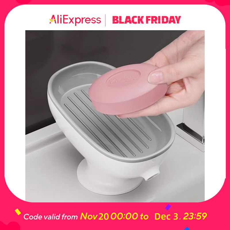 Kitchen Gadgets Luxury - Porte-savon à ventouse égouttable, antirouille, pour