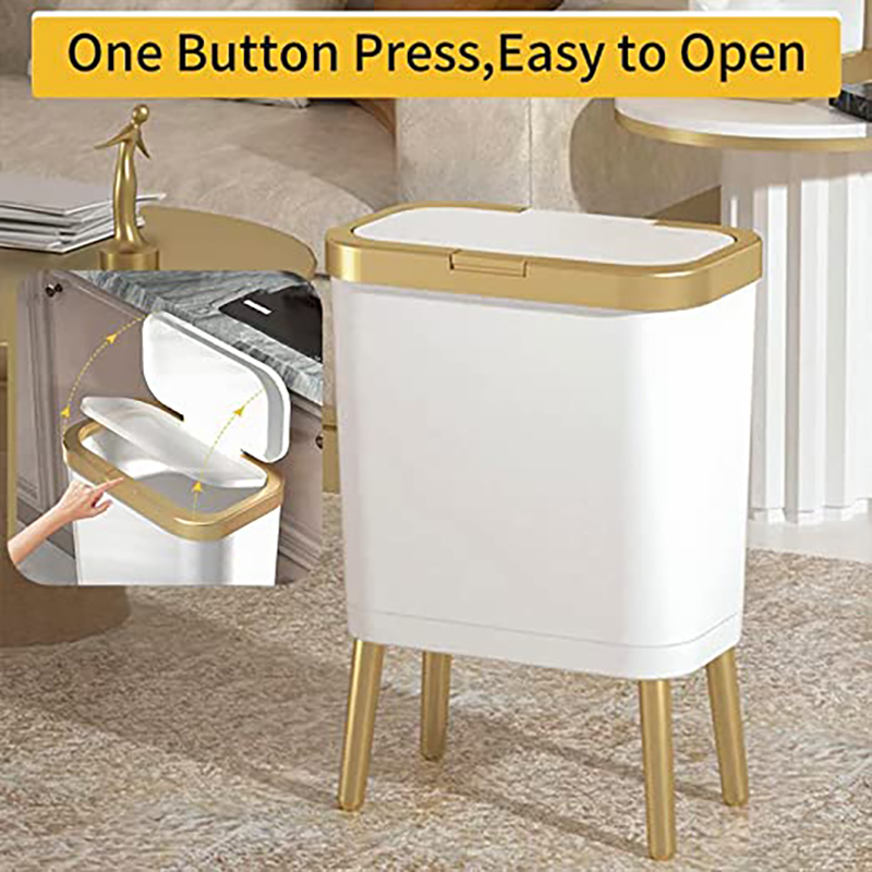 Kitchen Gadgets Luxury - Poubelle de luxe grande capacité dorée,
