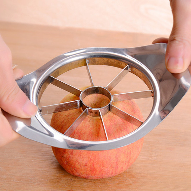 Apple Corer Slicer - Hachoir coupe-pomme en acier inoxydable, cordeur