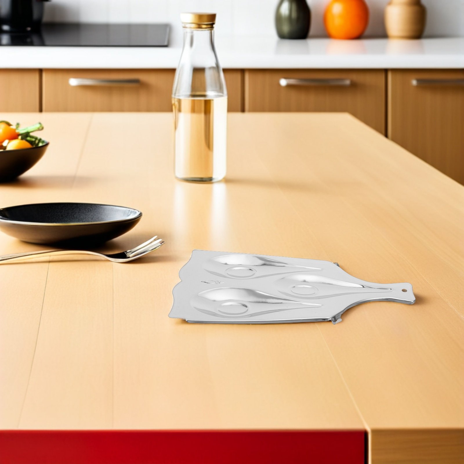 Kitchen Gadgets Under 100 - Repose-cuillère à trois compartiments en acier