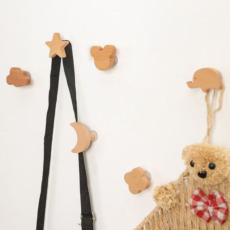 Kitchen Room Gadgets - 1pc Crochets en bois mignons pour