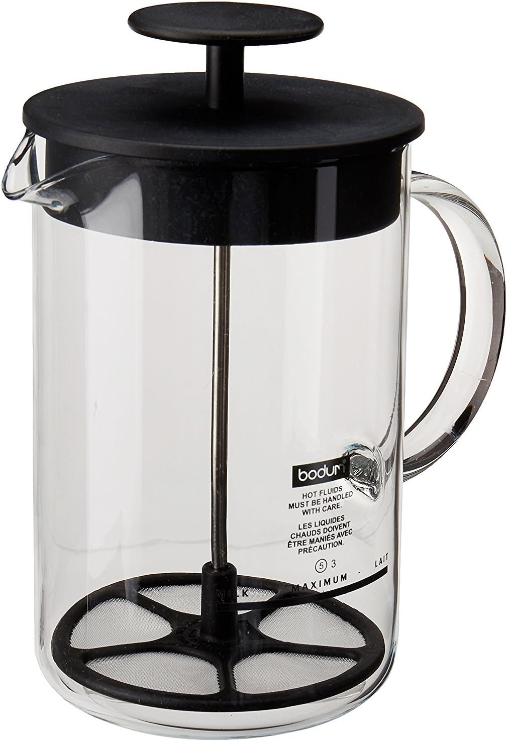 Milk Frother - Mousseur à lait manuel, 8 oz,