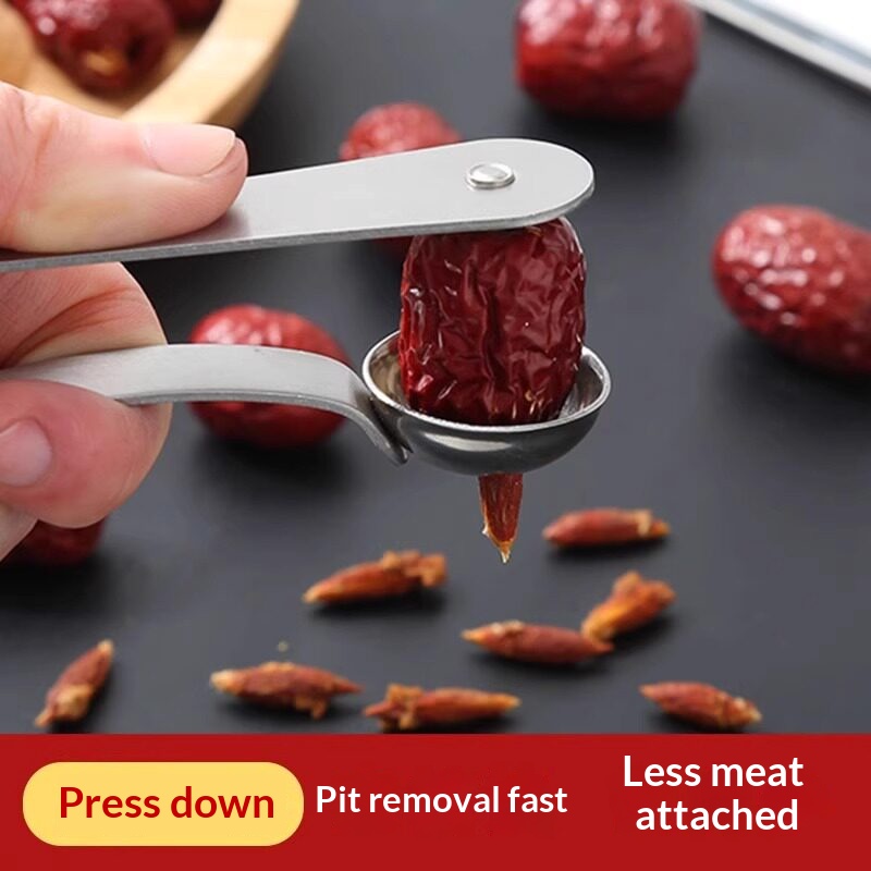 Kitchen Gadgets And Equipment - Décortiqueur de jujubes en acier inoxydable,