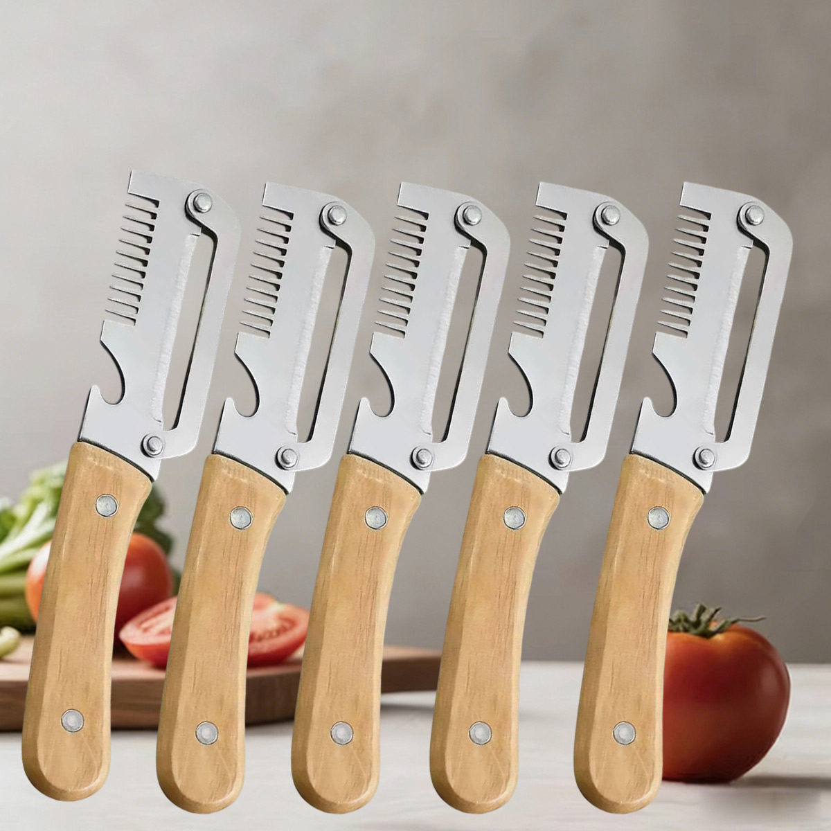 Apple Corer Slicer - 6 pièces Éplucheurs et trancheurs en