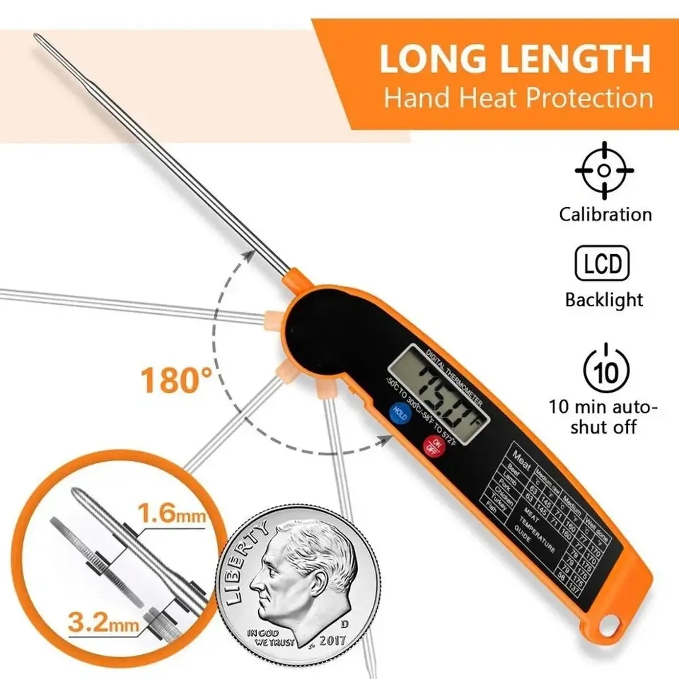 Meat Thermometer - Thermomètre numérique étanche pour aliments et
