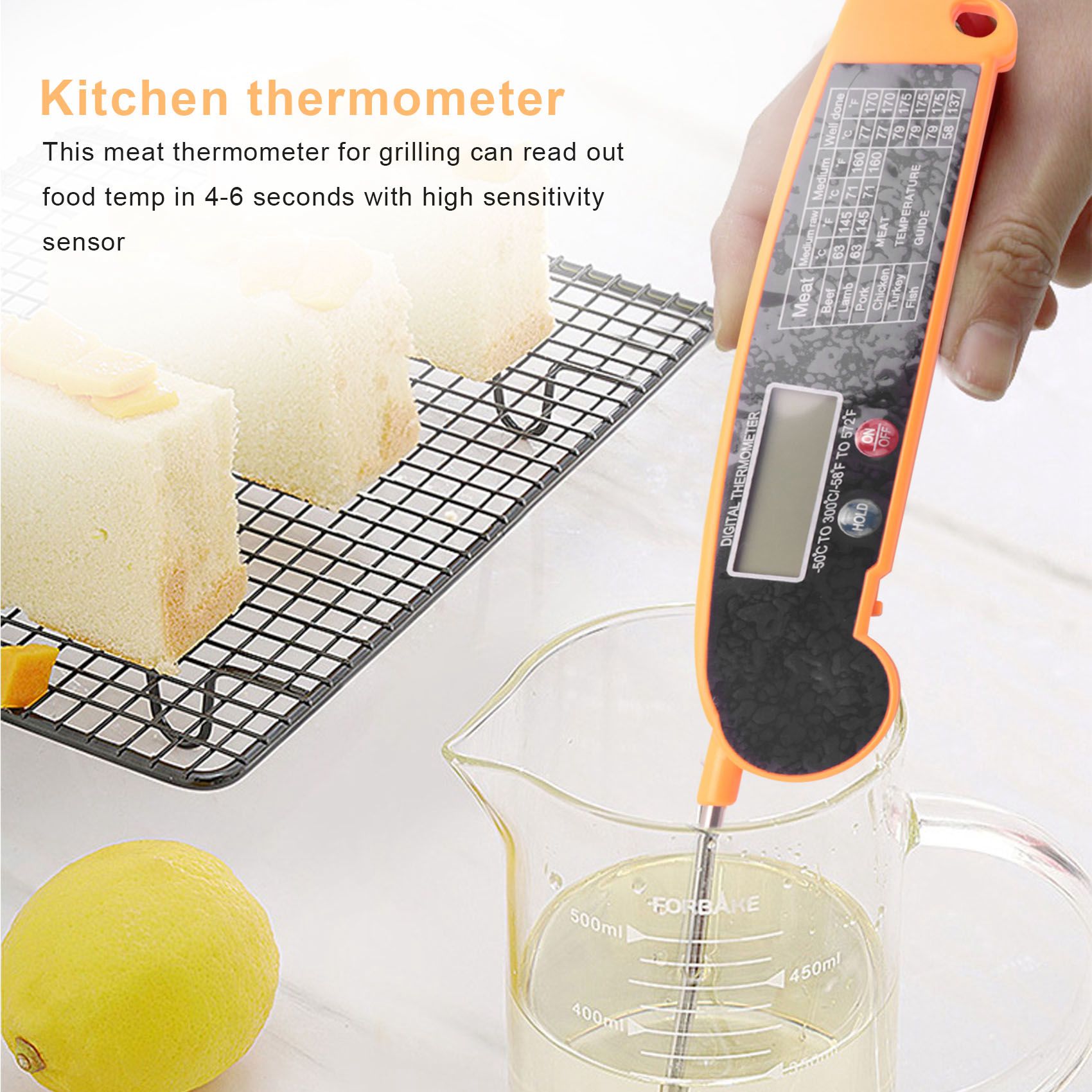 Meat Thermometer - Thermomètre numérique à lecture instantanée pour
