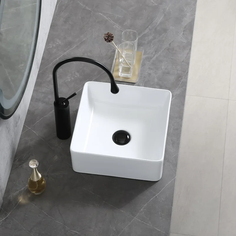 Lavabo carré blanc de luxe pou - Kitchen Gadgets Luxury avis et prix