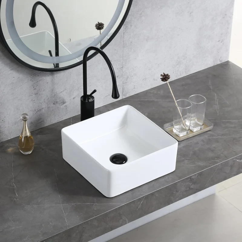 Lavabo carré blanc de luxe pou - Kitchen Gadgets Luxury avis et prix