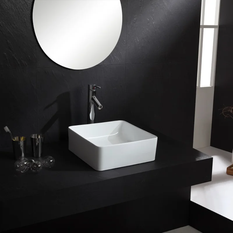 Lavabo carré blanc de luxe pou - Kitchen Gadgets Luxury avis et prix