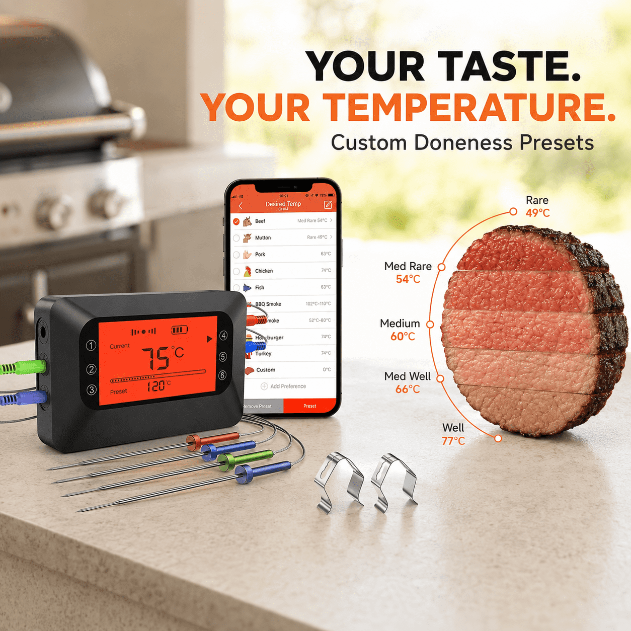 Thermomètre à viande sans fil  - Meat Thermometer avis et prix